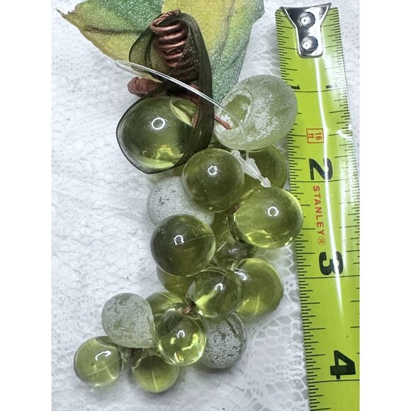 Grape Lucite Acrylic Clusters Sugar MCM Ribbon Leave Accents Decor Set of 5 - Picture 12 of 16